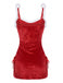 Red 1930s Christmas Halter Nightgown 3