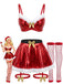 Red 1950s Christmas Nightgown 1