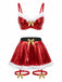 Red 1950s Christmas Nightgown 2