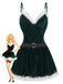Velvet Christmas Print Long Sleeve Nightgown 3