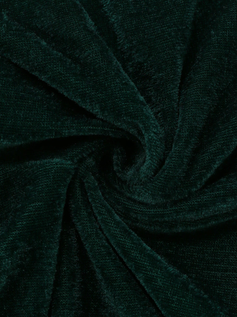 Velvet Christmas Print Long Sleeve Nightgown 9