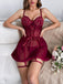 1950s Lace Strappy Sheer Mesh Nightgown Set