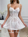 1950s Lace Strappy Sheer Mesh Nightgown Set
