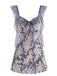 1950s Floral Mesh Velvet Nightgown 1