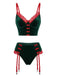 Velvet Christmas Lingerie Pajama Sleepwear Set 6
