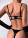 Green 1930s Bow Cutout Strappy Sexy Lingerie Set