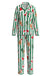 1950s Christmas Striped Gingerbread Pajama Set