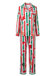 1950s Christmas Striped Gingerbread Pajama Set