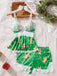 Green 1950s Christmas Halter Nightgown 3