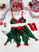 Green 1960s Christmas Nightgown 2