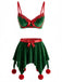 Green 1960s Christmas Nightgown 3