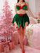 Green 1960s Christmas Nightgown 6