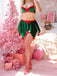 Green 1960s Christmas Nightgown 9