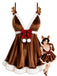 [Pre-Sale] Light Brown V Neck Nightgown 1