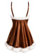 [Pre-Sale] Light Brown V Neck Nightgown 3