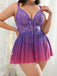 Plus Size Purple Lace Slit Nightgown 1