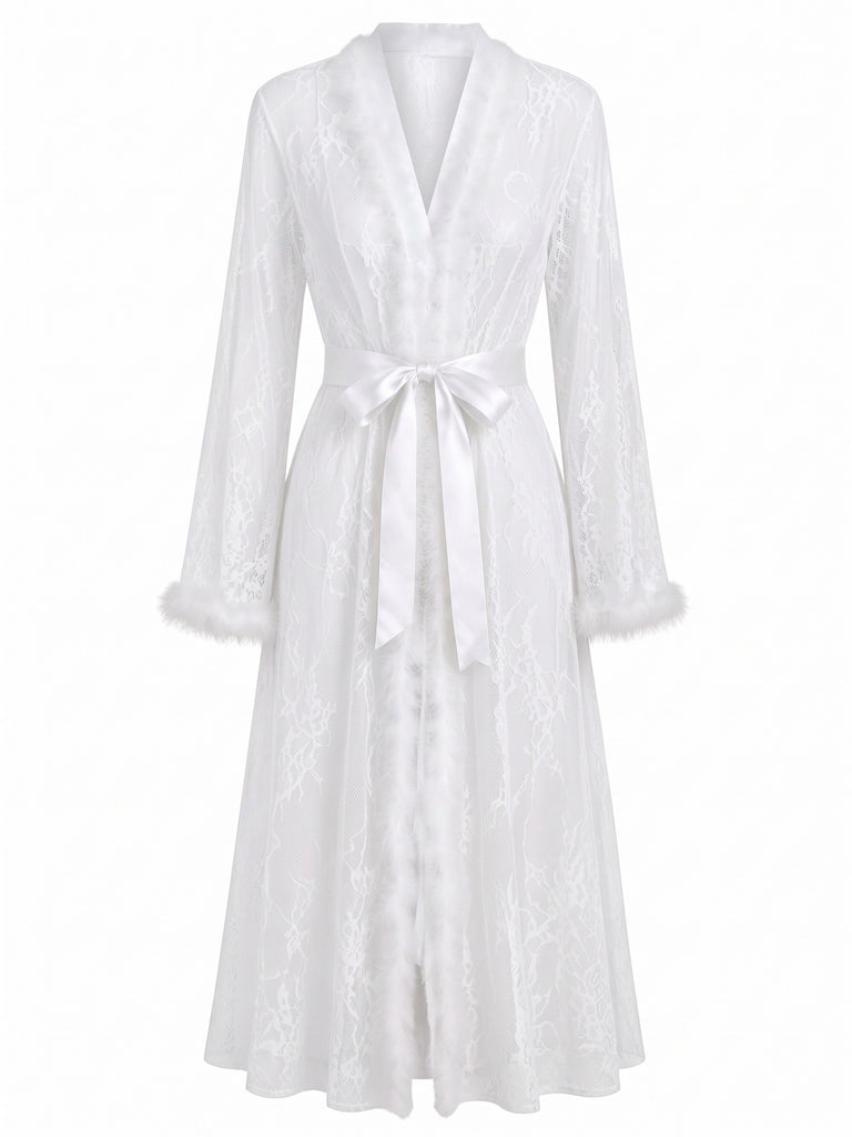 Black 1960s Christmas Lace Nightgown 6
