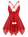 Red 1930s Christmas Halter Nightgown 1