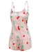 Pink 1950s Spaghetti Strap Cherry Pajamas