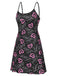 Black 1950s Love Hearts Suspender Nightgown