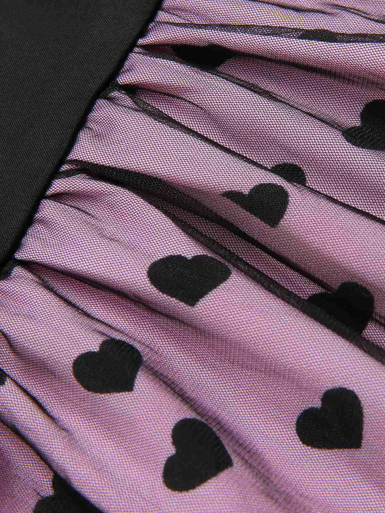 [Pre-Sale] Pink 1950s Heart Dots Bow Slip Nightdress