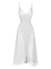 1930s Solid V-Neck Ruffle Sheer Nightgown