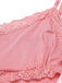 Pink 1970s Spaghetti Strap Solid Lace Nightgown