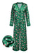 [Pre-Sale] Green 1970s Christmas Candy Cane Pajama Set