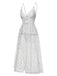 1930s Heart Dot Lace Spaghetti Straps Nightgown