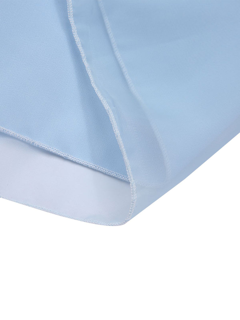 [Pre-Sale] Light Blue 1950s Strap Lace Patchwork Nightgown