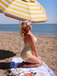 Gingham 1950s Halter Bowknot One-piece Swimsuit