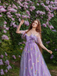1970s Slip Floral Embroidered Mesh Slit Dress
