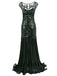 [US Warehouse] Black 1920s Sequin Maxi Flapper Dress