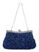 Satin Woven Diamond Evening Bag - vintage fashion, retro style