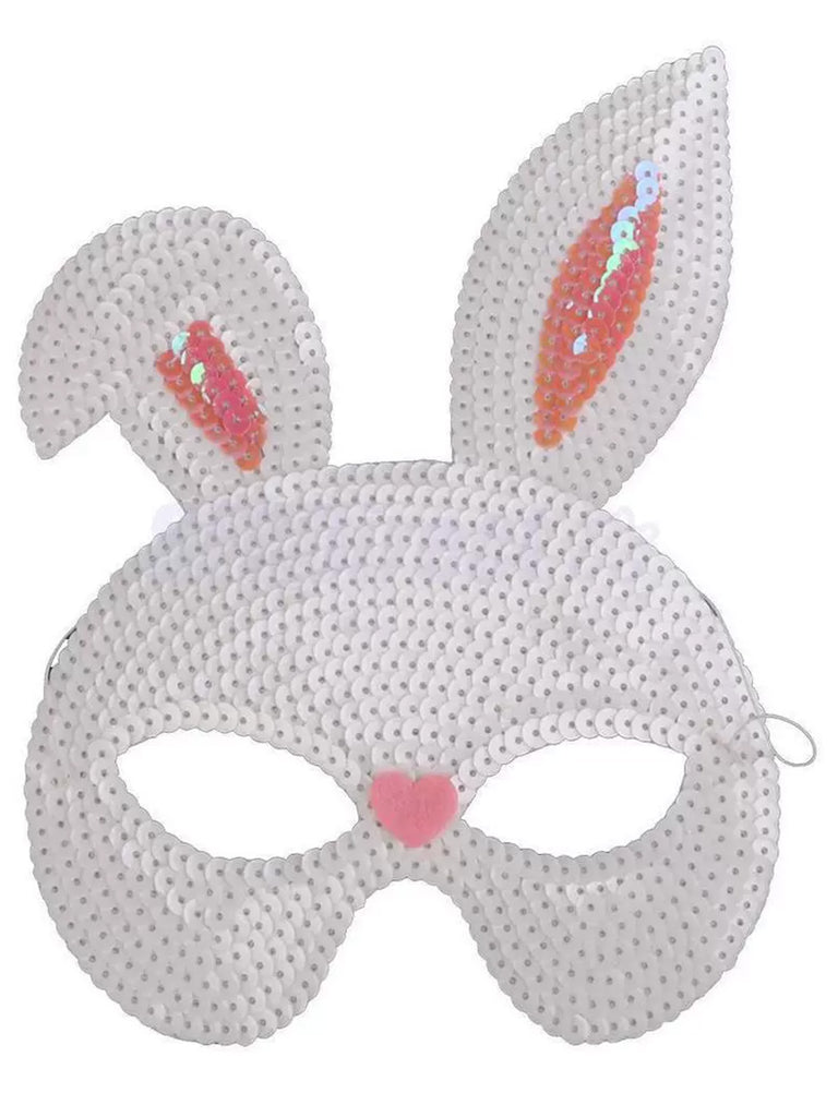 Sequin Halloween Party Bunny Mask - vintage fashion, retro style
