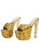 Sequin High Heel Chunky Heel Shoes 5