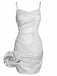 Silver 1960s Spaghetti Strap Sparkling Mini Dress: timeless style reimagined