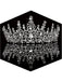 Silver 1970s Crown Rhinestone Headband