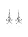 Silver Halloween Alloy Skull Earrings, vintage fashion, retro style - perfect for women who love vintage and retro fashion