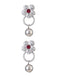 She adds this Silver & Red Rhinestone Flower Bell Earrings and suddenly it's vintage perfection