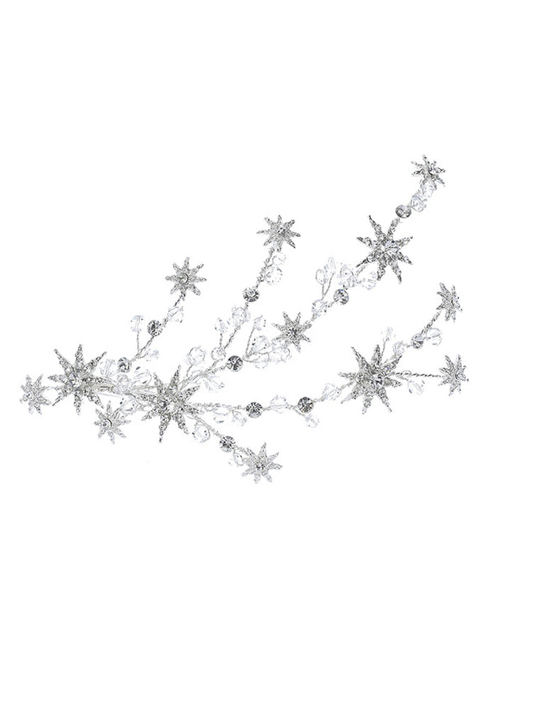 Silver Star Rays Rhinestone Hair Clip, vintage fashion, retro style - perfect for women who love vintage and retro fashion