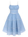 Sky Blue 1950s Strap Polka Dot Swing Dress: timeless style reimagined