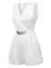Solid 1960s Surplice VNeck Sleeveless | 1960s | vintage romper, retro jumpsuit
