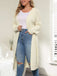 Solid Color 1960s Knitted Long Cardigan: timeless style reimagined