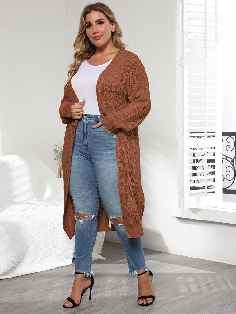 Solid Color 1960s Knitted Long Cardigan — vintage elegance for the modern woman