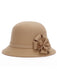 Solid Imitation Wool Knot Cloche Hat - vintage fashion, retro style
