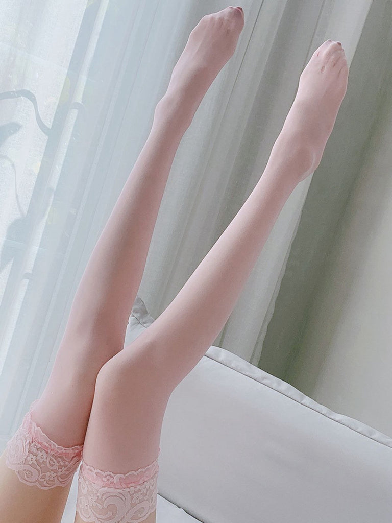 This Solid Sexy Lace Stockings whispers vintage secrets to those who notice