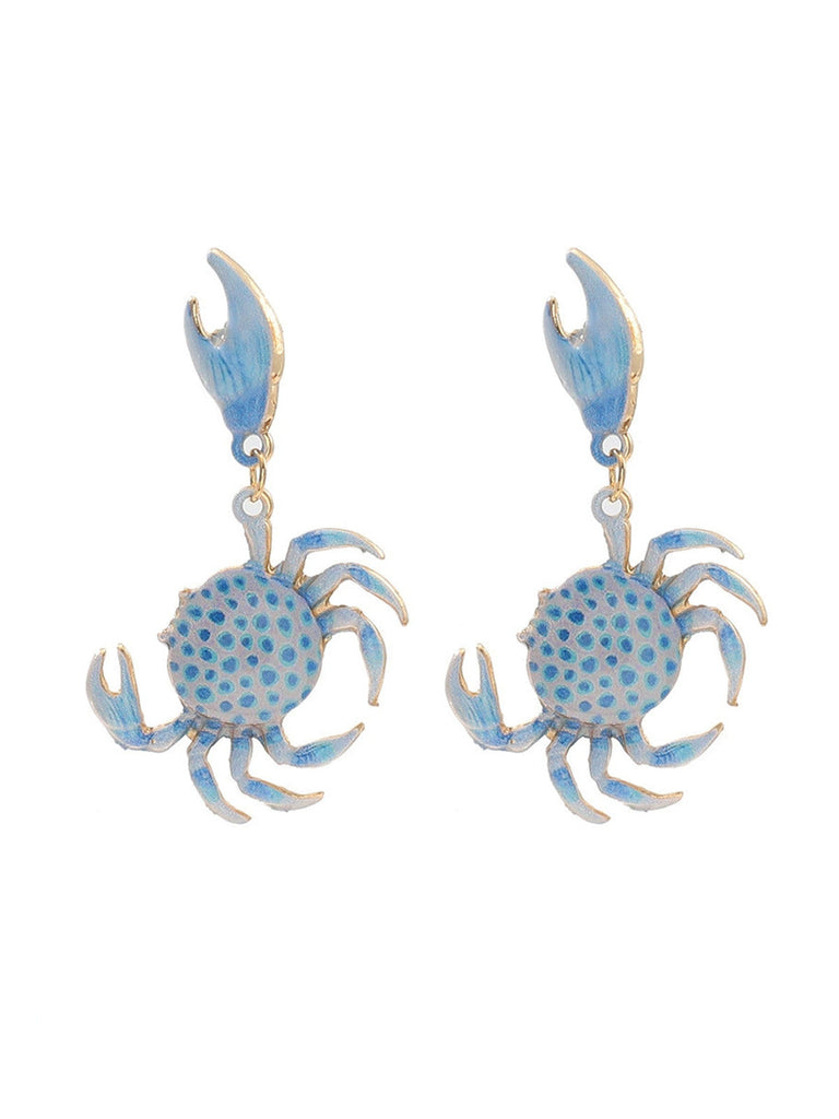 Spotted Crab Dangle Earrings - vintage jewelry, Art Deco for vintage lovers