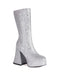 Square Toe Sequined Chunky Heel Mid-Calf Boots: timeless vintage elegance she makes her own