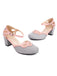 Stripe & Polka Dots Buckled High Heel Shoes: timeless style reimagined